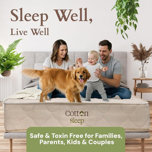 Organic Cotton Hybrid Mattress with Latex & Wool – Medium Soft