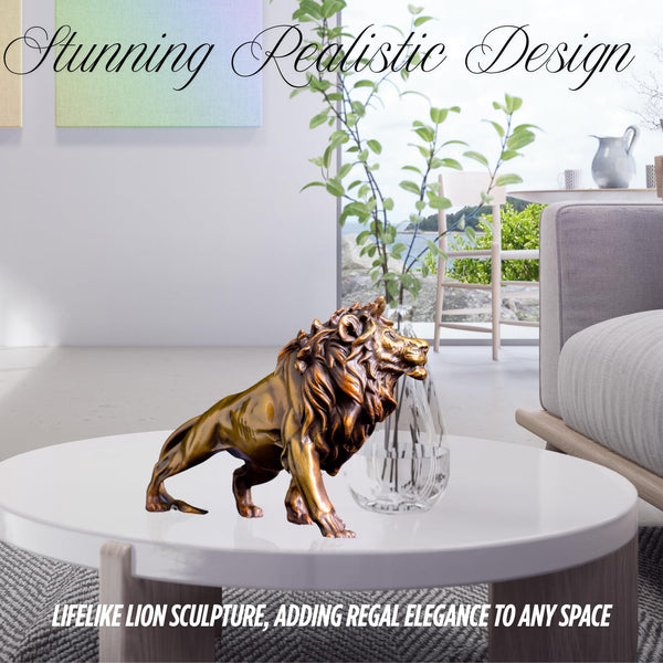Bronze Lion Sculpture Figurine