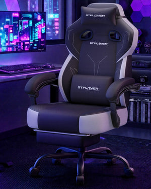 Big & Tall Gaming Chair with Footrest & Recliner