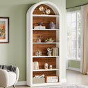 6-Tier Arched Bookcase with Storage Shelves