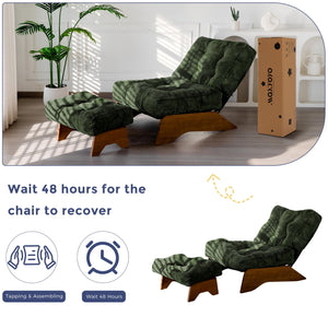 Accent Chair with Ottoman & Adjustable Backrest