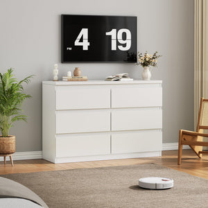 6-Drawer Double Dresser – Modern Bedroom Chest of Drawers
