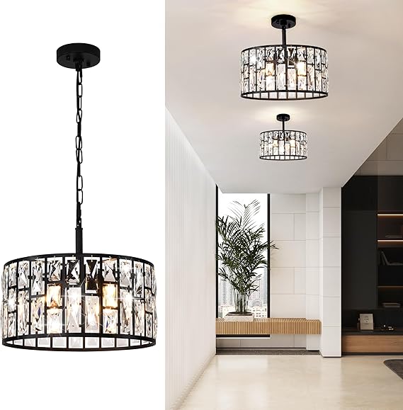 Dimmable LED Chandelier 5-Light Linear Sputnik Pendant