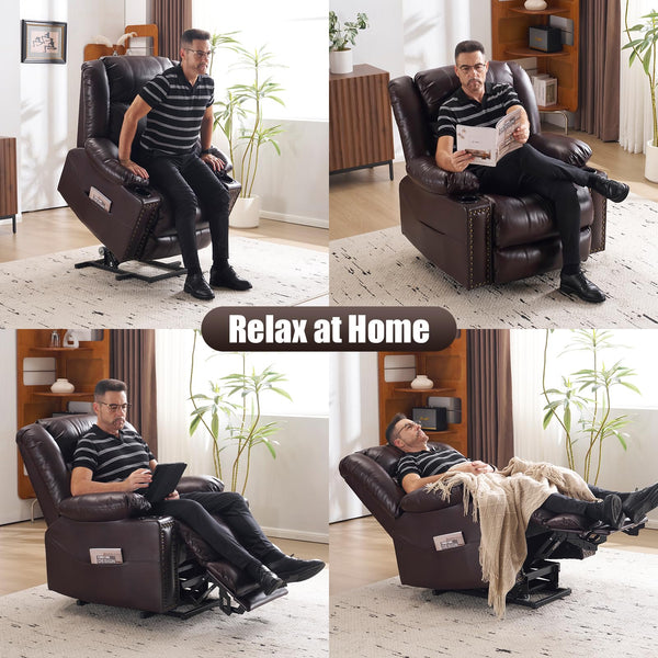 Oversized Power Lift Recliner Chair with Heat & Massage