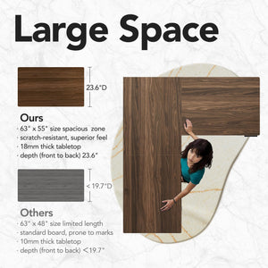 L-Shaped Electric Standing Desk with Storage Drawers