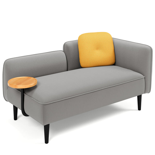 57" 2-Seater Loveseat Sofa with Storage and Removable Tray