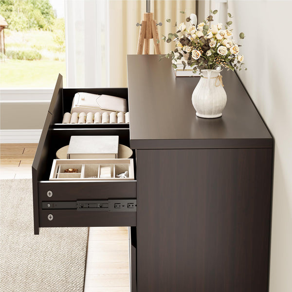 6-Drawer Wood Dresser with Deep Storage