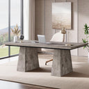 63-Inch Executive Desk with Double Pedestal