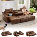 Electric Power Reclining Sectional Sofa with USB Charging & Cup Holders