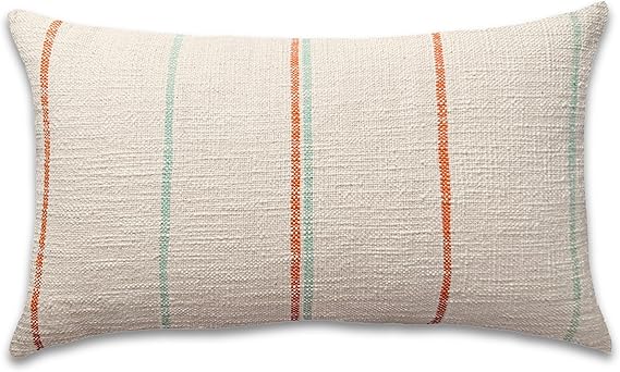 Cotton Textured Lumbar Pillow Cover 14x24
