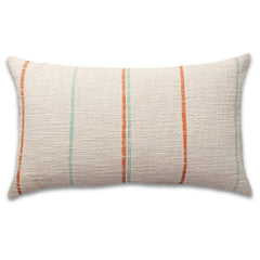 Handwoven Cotton Lumbar Pillow Cover 14x24
