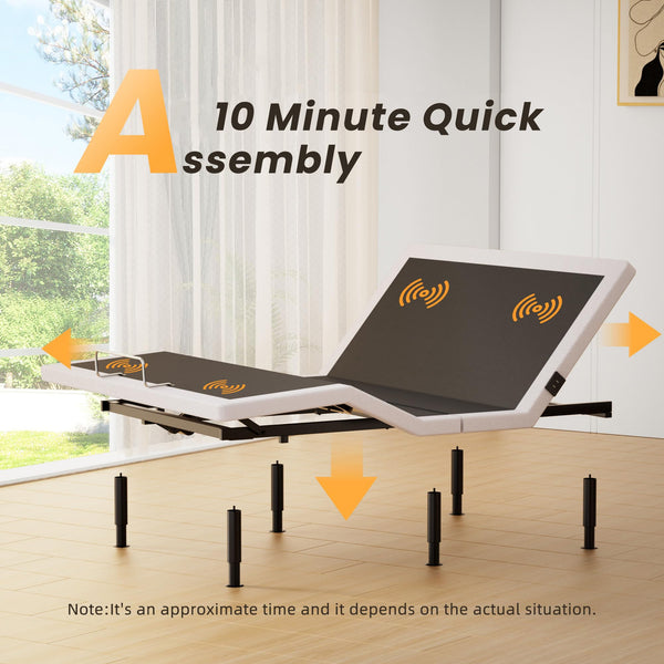 Electric Adjustable Bed Frame with Wireless Remote