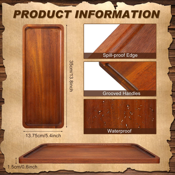 Acacia Wood Serving Trays Set of 10