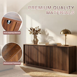 63-Inch 4-Door Sideboard Buffet Cabinet