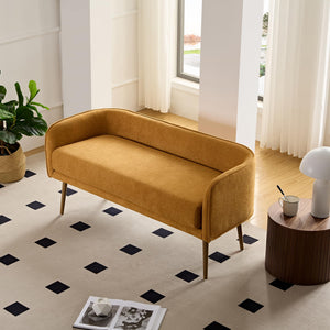 Upholstered Bedroom Bench with Metal Frame