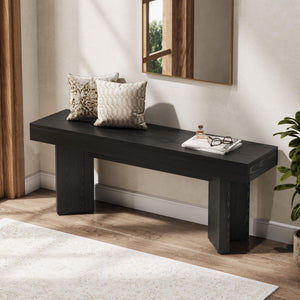 47" Farmhouse Wooden Dining Bench