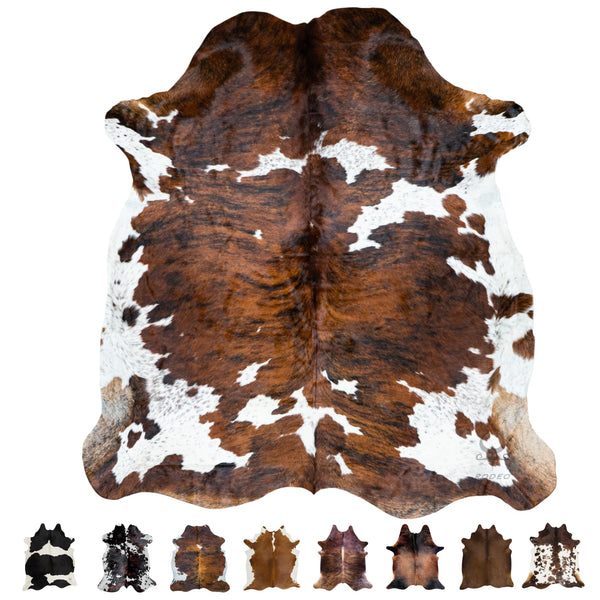 Genuine Cowhide Rug 6x7 ft – Hair On, Western & Rustic Home Decor