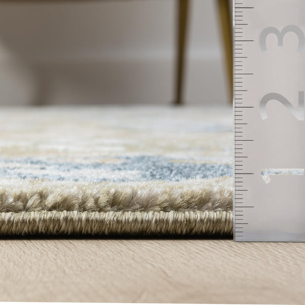 Green Vintage Floral Area Rug