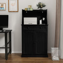 54" Kitchen Microwave Cabinet with Storage & Drawers