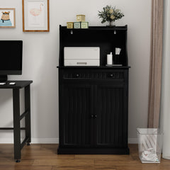 54" Kitchen Microwave Cabinet with Storage & Drawers