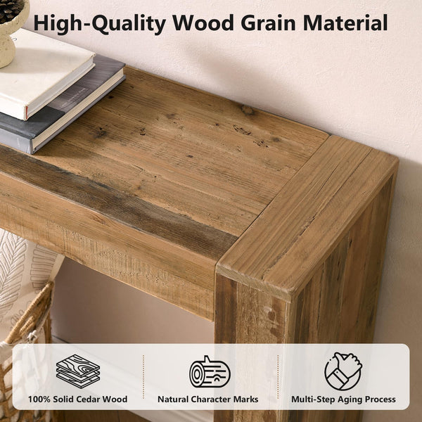 Reclaimed Wood Console Table 63"