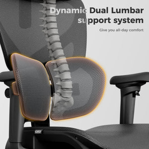 Ergonomic Mesh Office Chair with Lumbar Support & Footrest