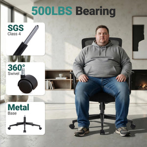 Big & Tall Ergonomic Mesh Office Chair – 500 lb Capacity