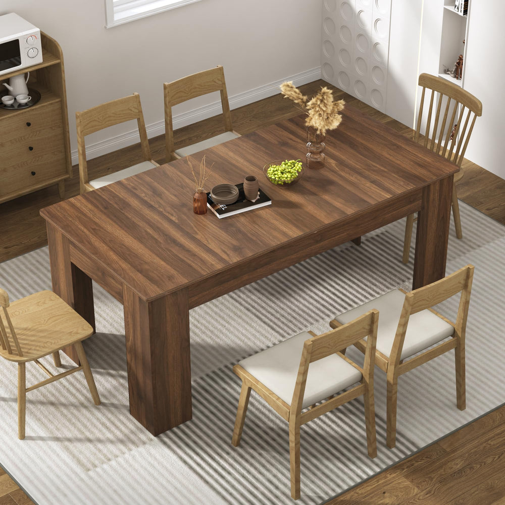 Extendable Dining Table for 6–12 People | Engineered Wood | Walnut & Oak