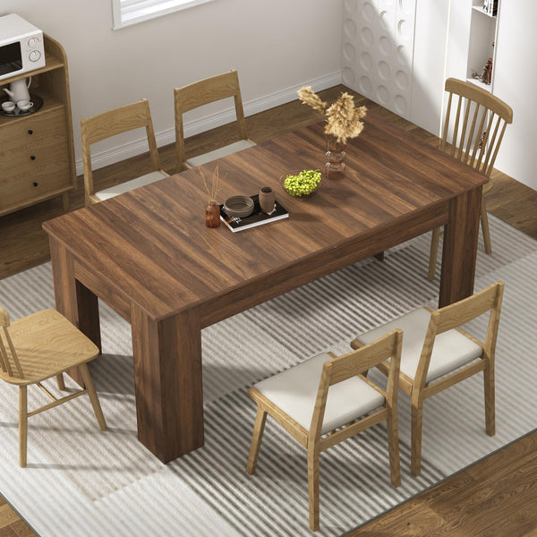 Extendable Dining Table for 6–12 People | Engineered Wood | Walnut & Oak