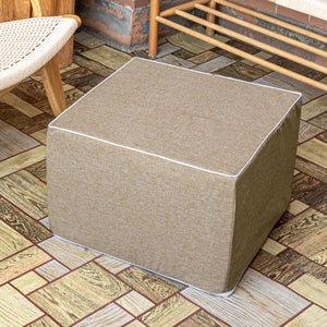 Outdoor Square Foam Ottoman Pouf Footrest 20x20x14
