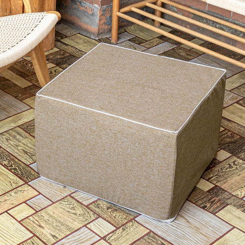 Outdoor Square Foam Ottoman Pouf Footrest 20x20x14