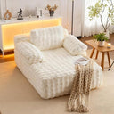 Oversized Bubble Fleece Chaise Lounge Chair