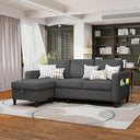 L-Shaped Sectional Sofa with Storage Ottoman