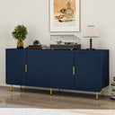 65" Fluted Sideboard Buffet Cabinet with 4 Doors & Adjustable Shelves
