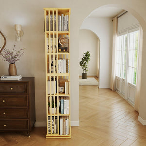 6-Tier 360° Rotating Bookshelf Tower