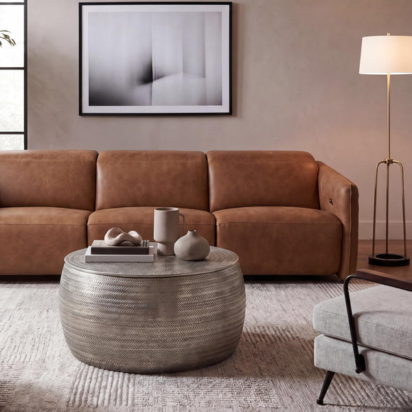 Round Drum Storage Coffee Table