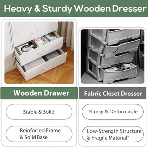 2-Drawer Wood Closet Organizer – White Stackable Dresser (6-Pack)