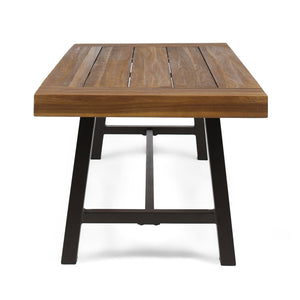 Rustic Acacia Wood Outdoor Coffee Table