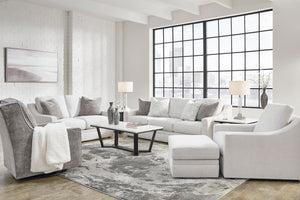 Contemporary Light Gray Loveseat with Accent Pillows