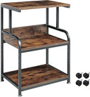 3-Tier Height Adjustable Printer Stand with Wheels