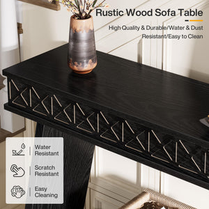 70.9" Farmhouse Console Table with 2-Tier Storage