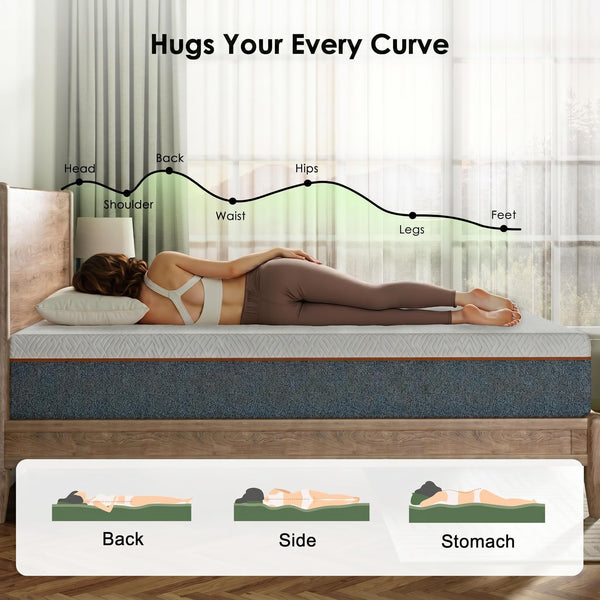 Queen Size 8-Inch Cooling Gel Memory Foam Mattress