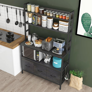 5-Tier Kitchen Baker's Rack with Storage Baskets