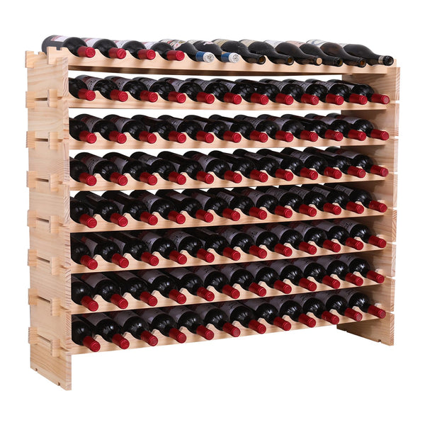 Wooden 96-Bottle Modular Wine Rack