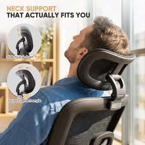 Ergonomic Mesh Office Chair with Lumbar Support & Adjustable Armrests