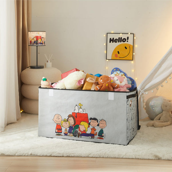 Collapsible Storage Trunk with Lid – Large Kids Toy Box with Handles