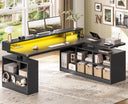 L-Shaped Electric Standing Desk 63"