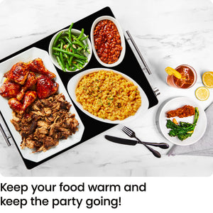 Electric Food Warming Tray with Adjustable Temperature Control