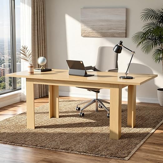 Extendable Home Office Desk 59–78 Inch | Computer Writing Desk with Pull-Out Extension