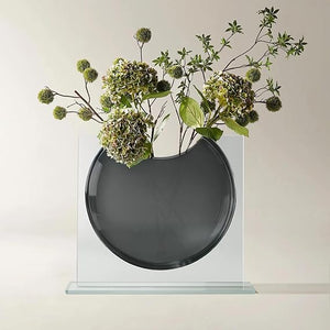 Ellipse Glass Vase — Modern Sculptural Decorative Vase